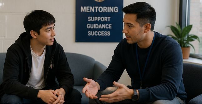 One-to-one youth mentoring session